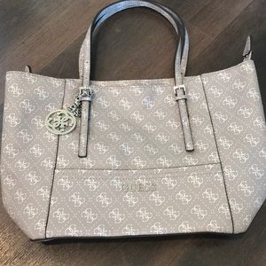 Guess Grey Shoulder Tote Handbag